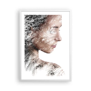 Affisch i vit ram - Skogens ande - 50x70 cm