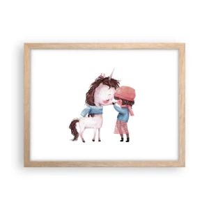 Affisch i ram av ljusek - Vintersaga - 40x30 cm