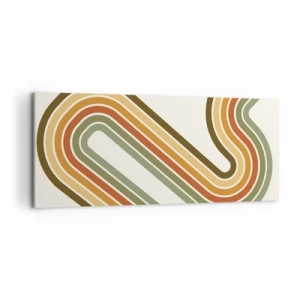 Canvastavla - Bild på duk - Zig-zack mot målet - 120x50 cm