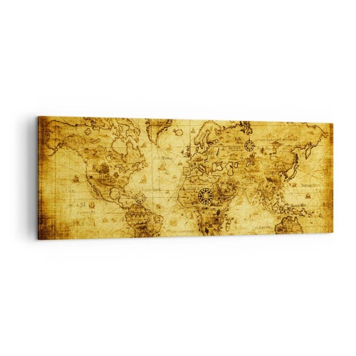 Canvastavla - Bild på duk - Världen är konstig - 140x50 cm