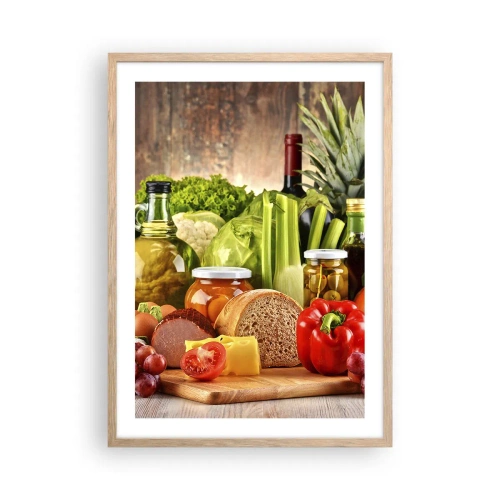 Affisch i ram av ljusek - Rökt, ugnstekt, marinerad - 50x70 cm