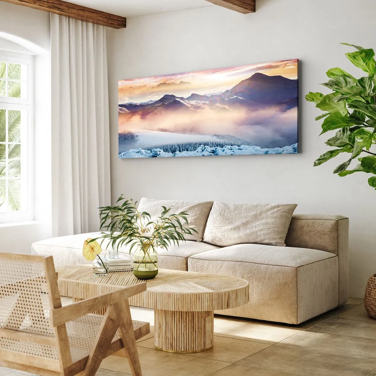 Canvastavla - Bild på duk - Naturens styrka och renhet - 90x30 cm
