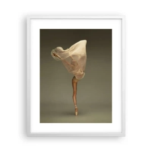 Affisch i vit ram - Den lyfter snart - 40x50 cm