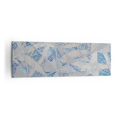 Canvastavla - Bild på duk - I en gråblå labyrint - 160x50 cm