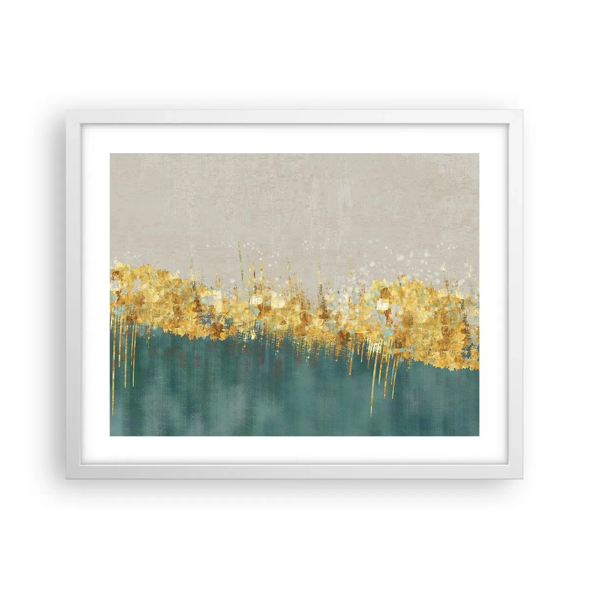 Affisch i vit ram - Den gyllene gränsen - 50x40 cm