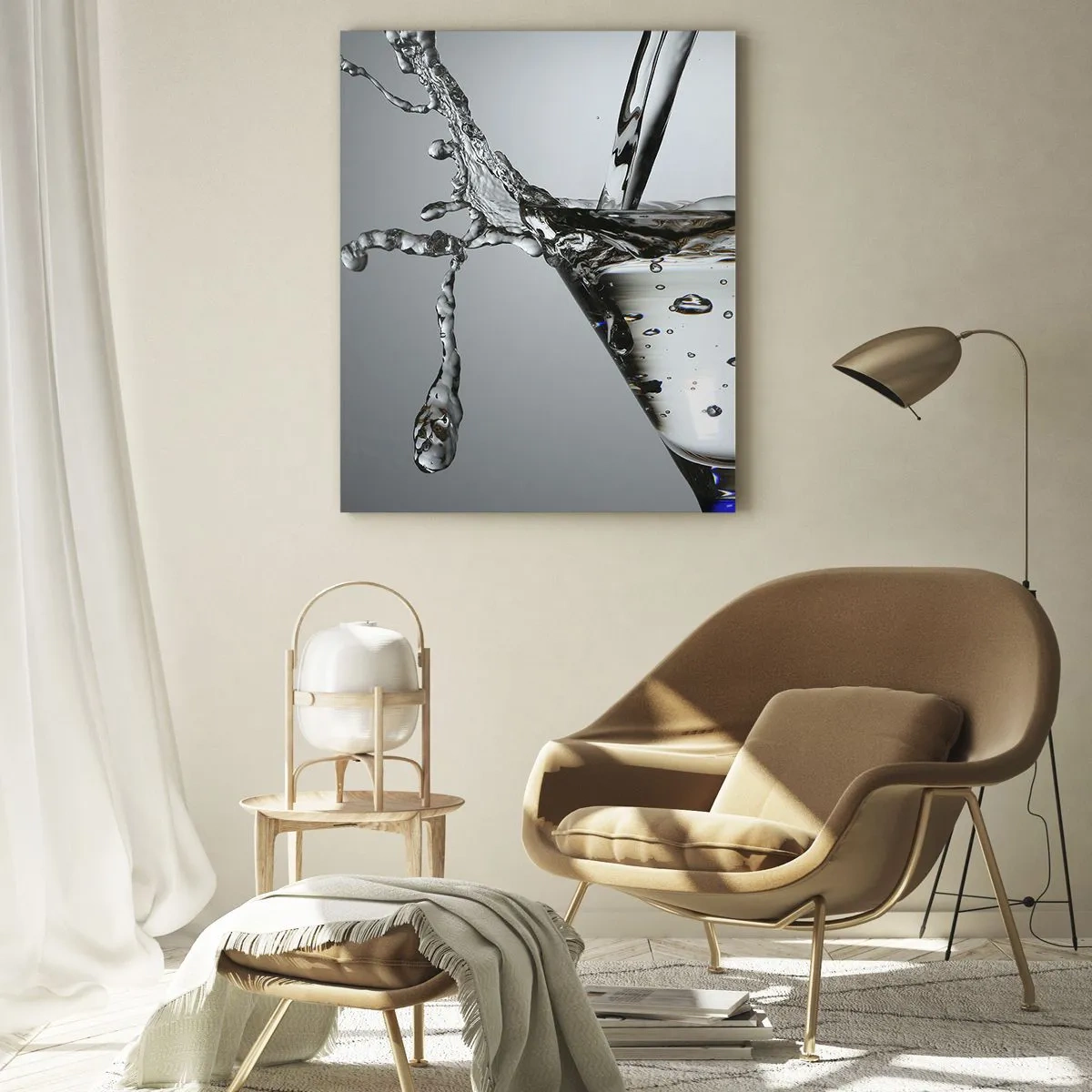Glastavla - Bild på glas - Vid glasets kant - 50x70 cm