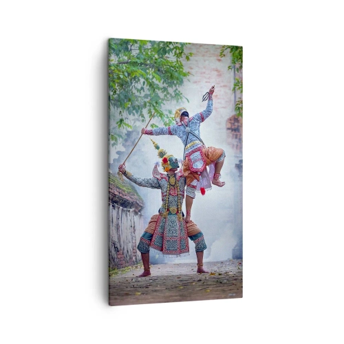Canvastavla - Bild på duk - Dödligt vacker dans - 45x80 cm