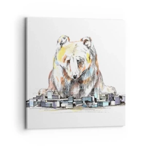 Canvastavla - Bild på duk - Hur kan man leva på det viset? - 70x70 cm