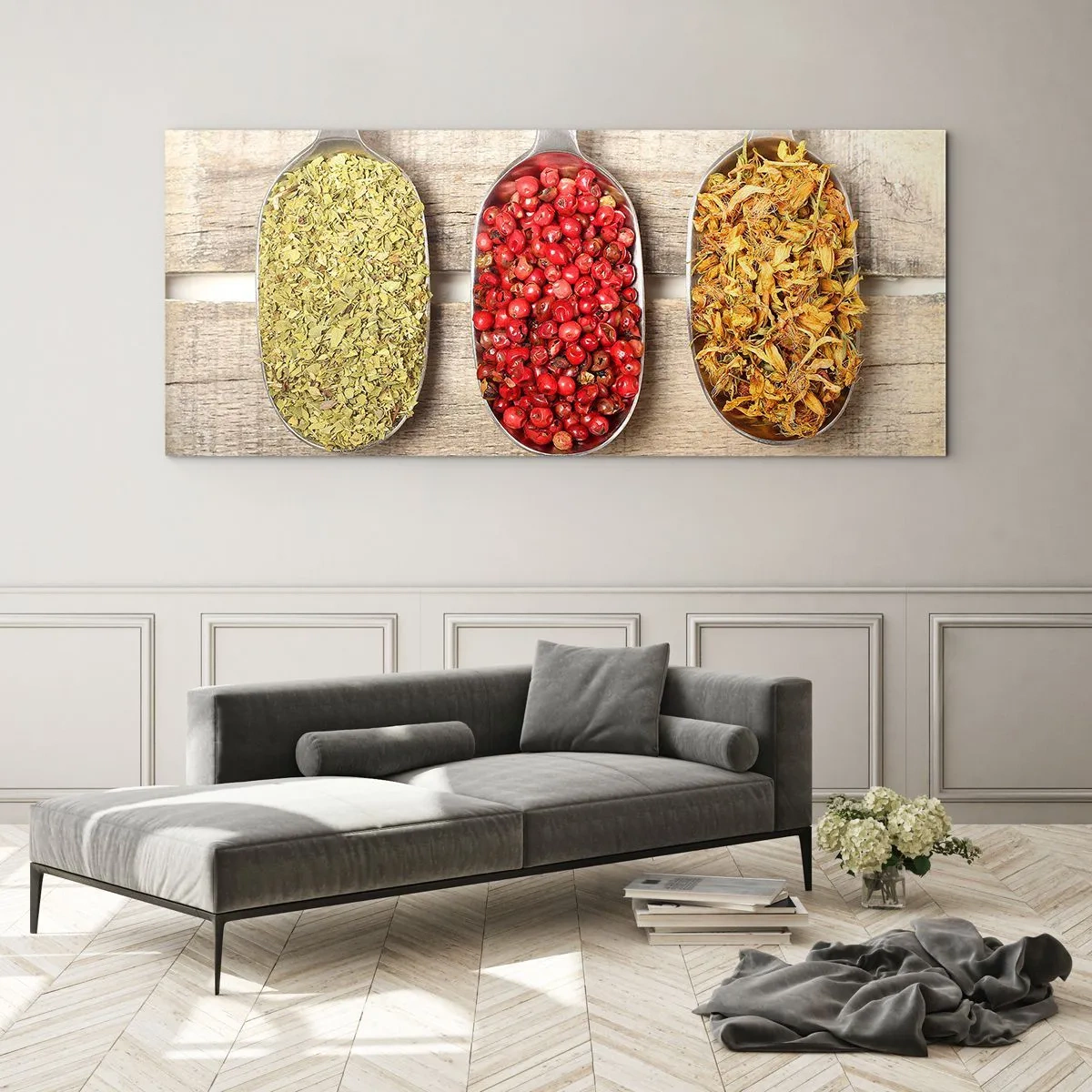 Glastavla - Bild på glas - Köksmagi - 100x40 cm