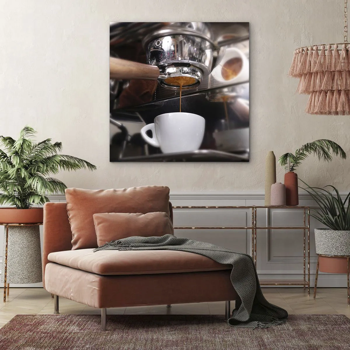 Canvastavla - Bild på duk - En bra stund på dagen - 70x70 cm