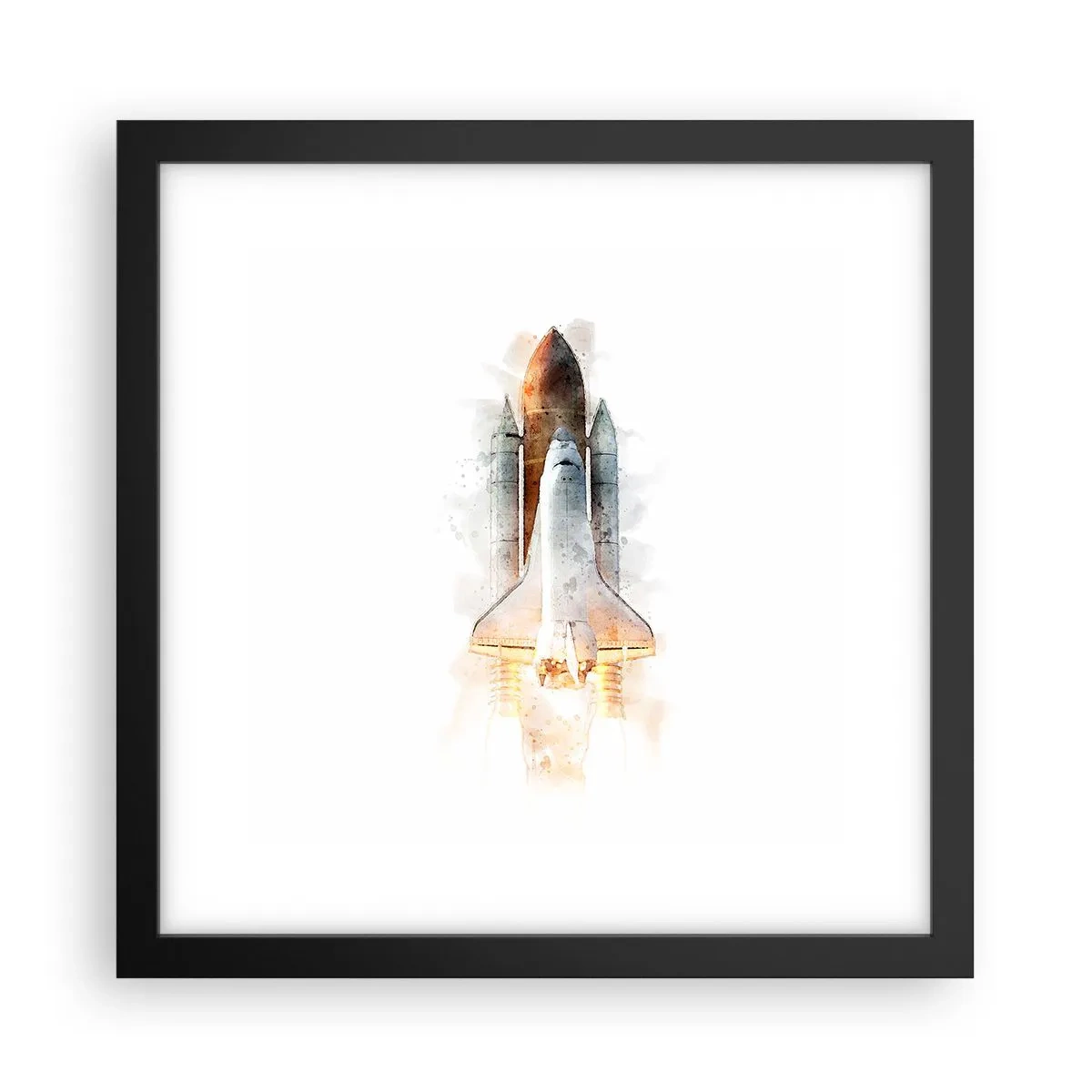 Affisch i svart ram - Upptäckare efter start - 30x30 cm