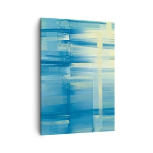 Canvastavla - Bild på duk - Komposition i turkos - 50x70 cm