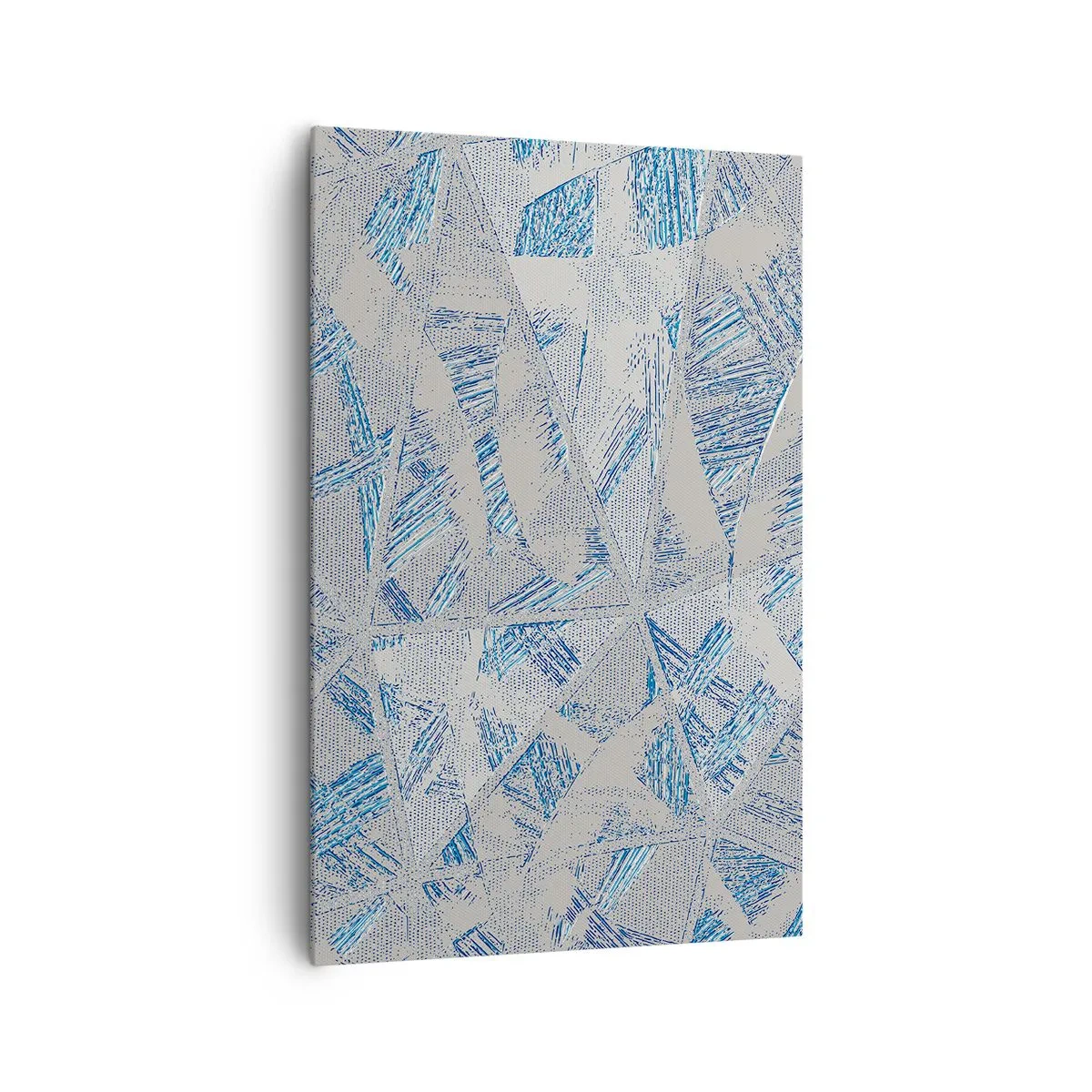 Canvastavla - Bild på duk - I en gråblå labyrint - 80x120 cm