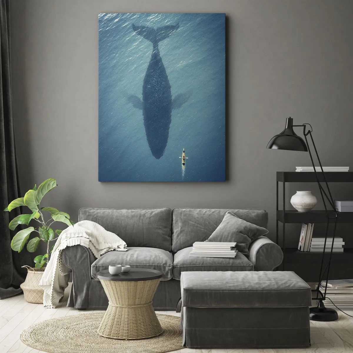 Canvastavla - Bild på duk - Möte på havet - 50x70 cm