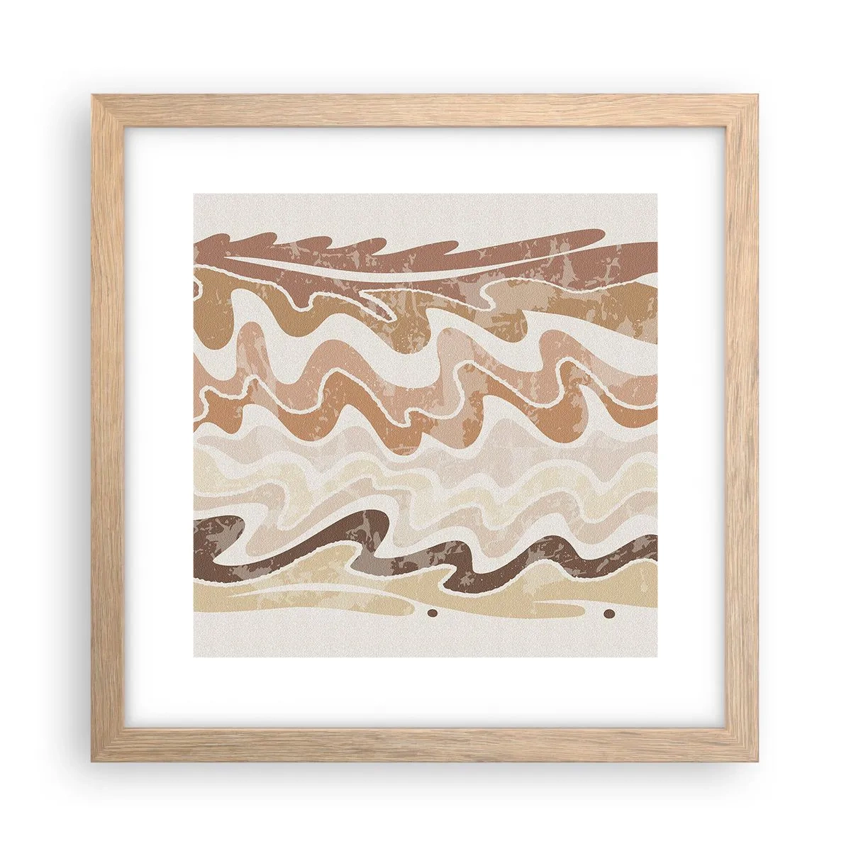 Affisch i ram av ljusek - Bra energi - bra känslor - 30x30 cm