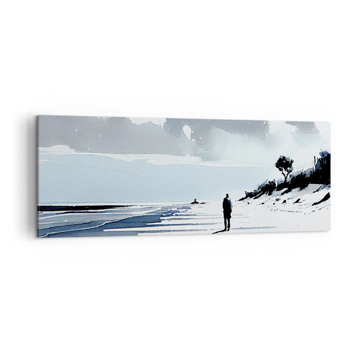 Canvastavla - Bild på duk - Ensam - 140x50 cm
