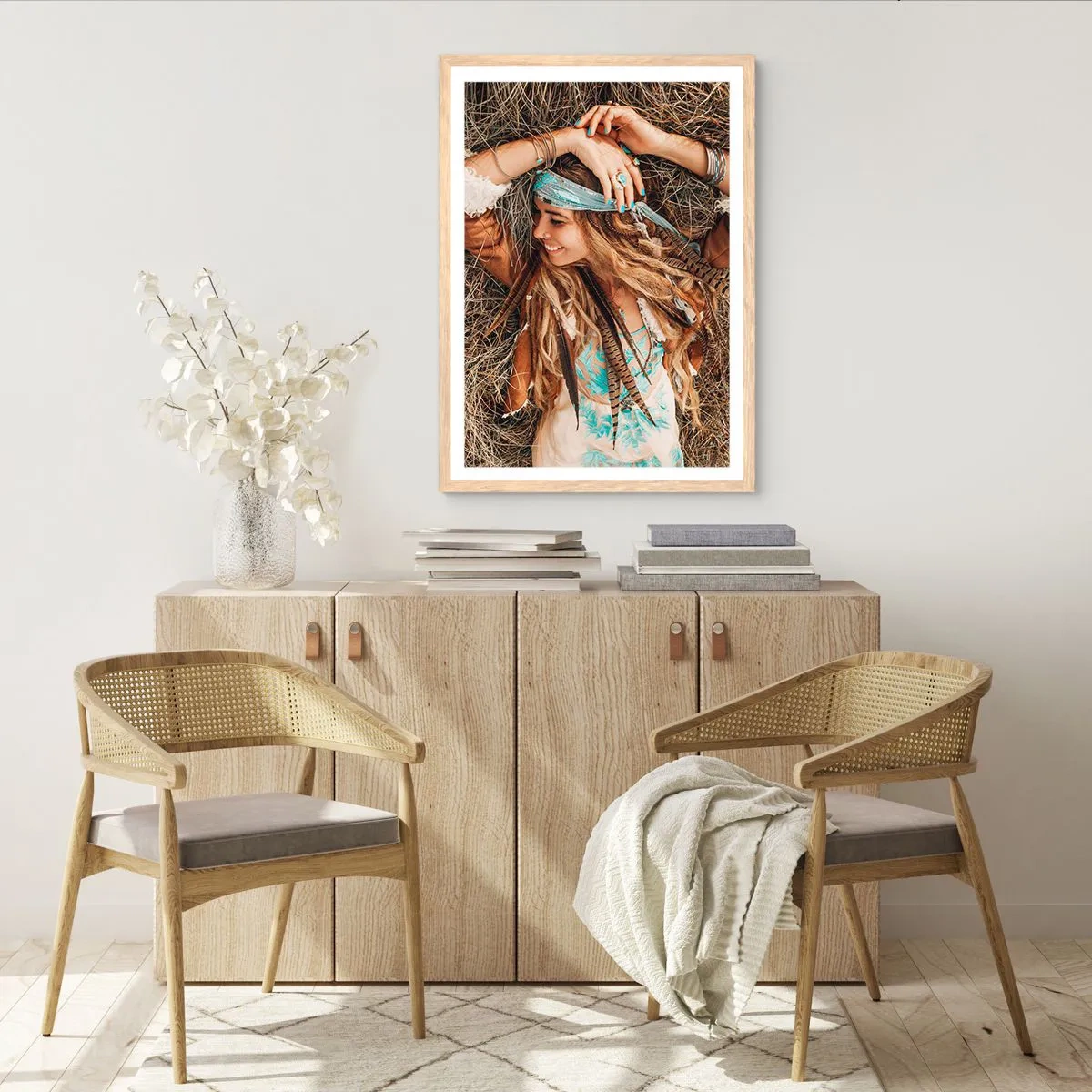 Affisch i ram av ljusek - På väg till kärlekens sommar - 61x91 cm