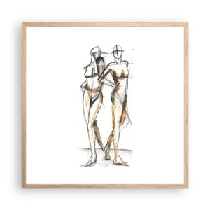 Affisch i ram av ljusek - Charmens studie - 60x60 cm