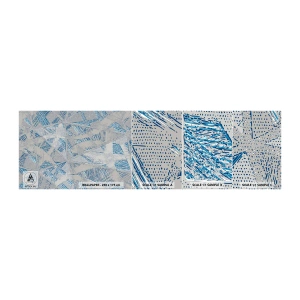 Provbit av självhäftande fototapet Deluxe Sticker - I en gråblå labyrint - Klotter, Ljus, Kaos - 100x30 cm
