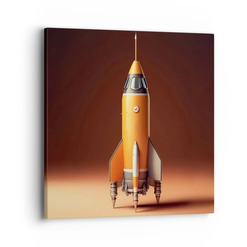 Canvastavla - Bild på duk - Det börjar med en dröm - 40x40 cm