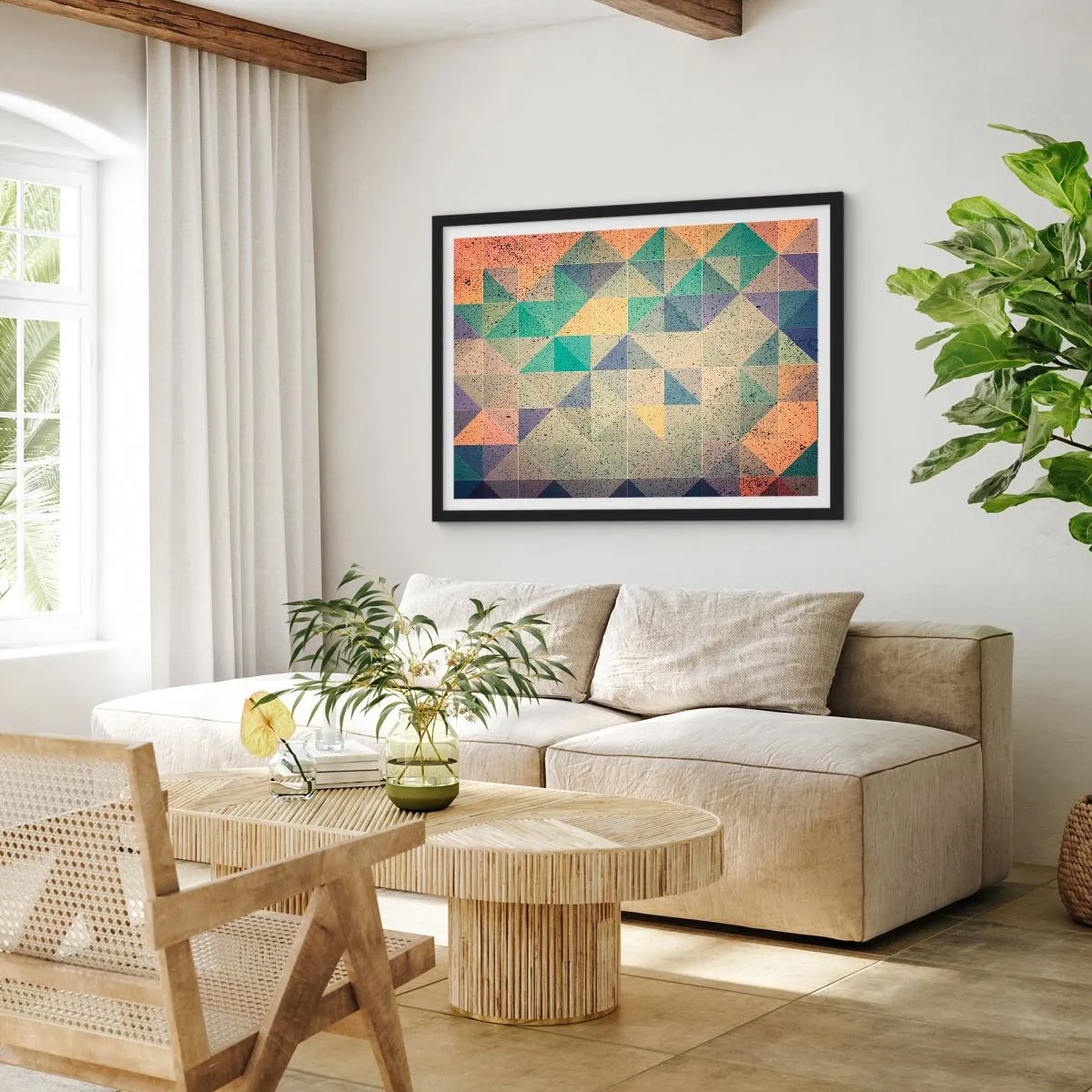 Affisch i svart ram - Trianglarnas republik - 70x50 cm