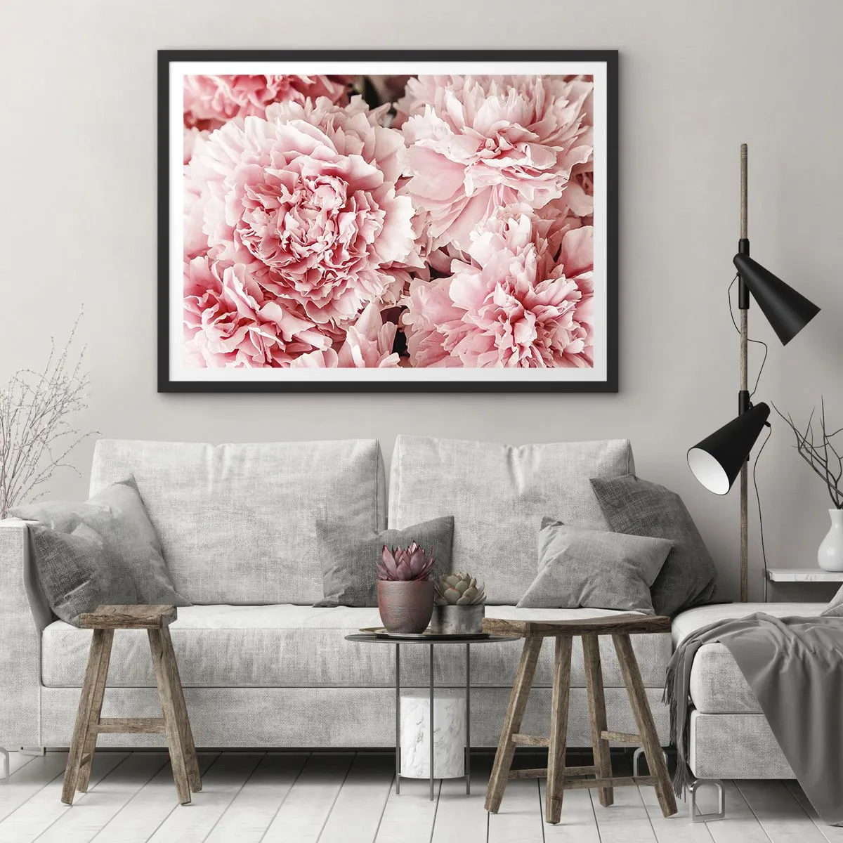 Affisch i svart ram - Rosa dröm - 50x40 cm