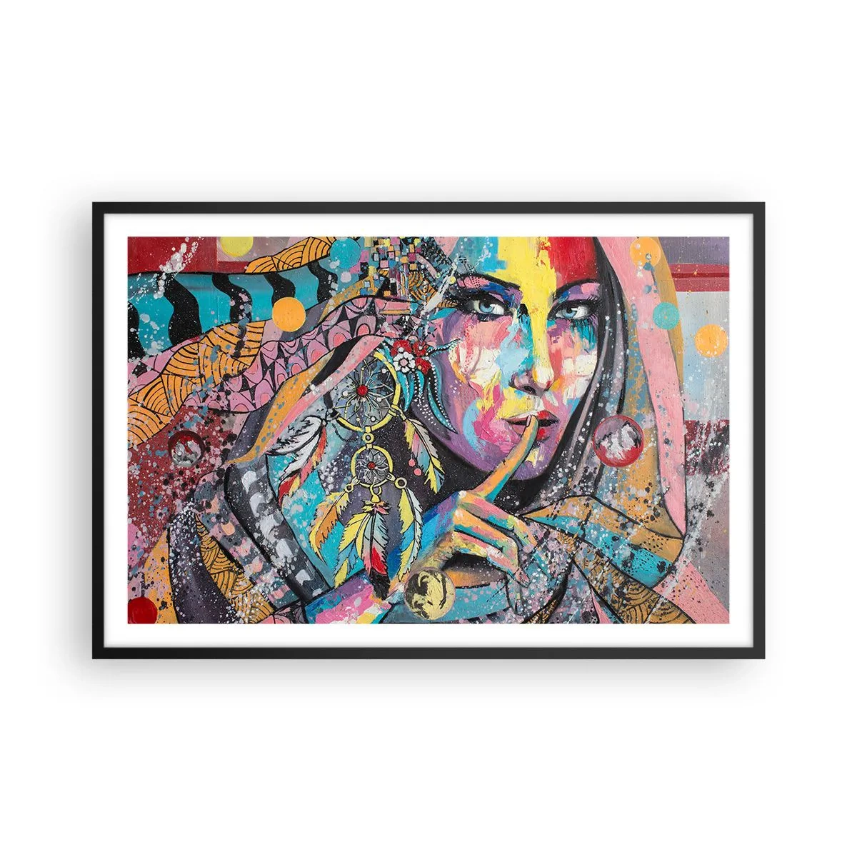 Affisch i svart ram - Var tyst tills du förstår - 91x61 cm