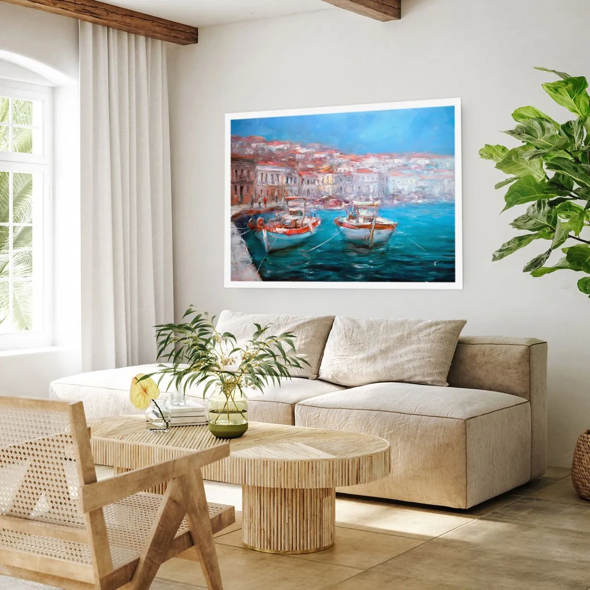 Affisch - Italiensk vik - 100x70 cm