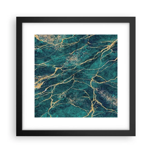 Affisch i svart ram - Guldåder - 30x30 cm