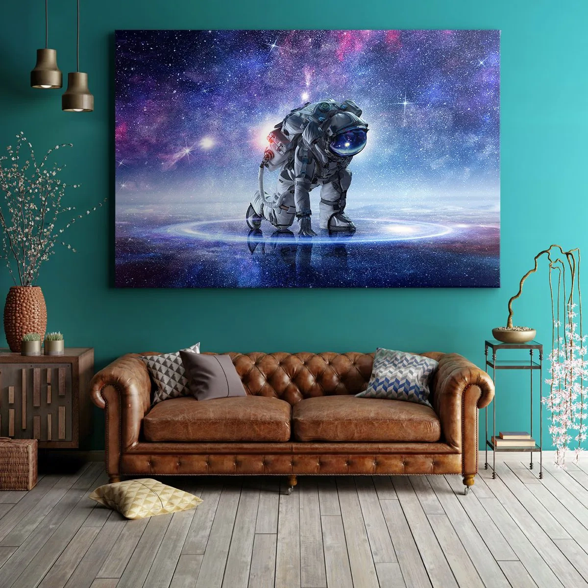 Canvastavla - Bild på duk - Stjärnig himmel över mig - 100x70 cm