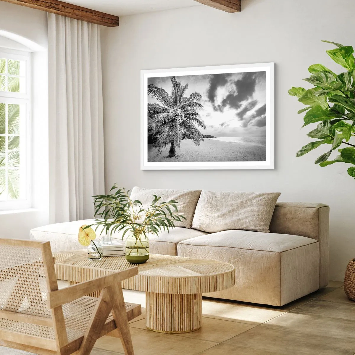 Affisch i vit ram - När du längtar efter ensamheten... - 91x61 cm