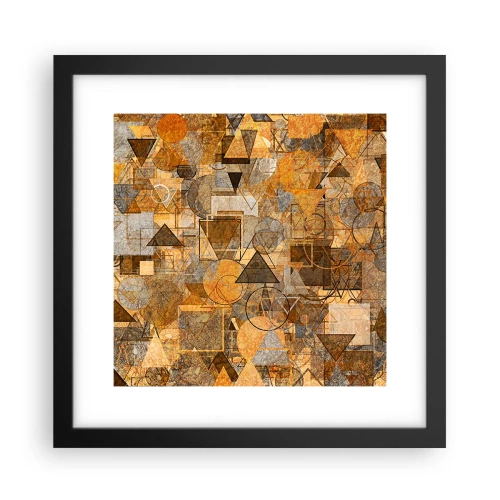 Affisch i svart ram - Värld infattad i form - 30x30 cm