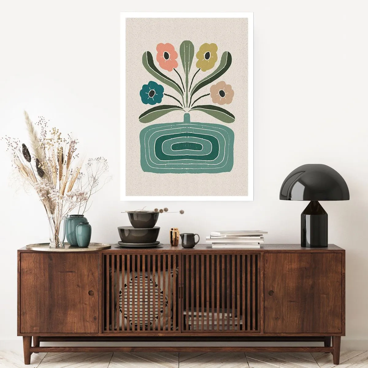 Affisch - Symmetrisk bukett - 61x91 cm