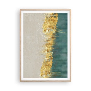 Affisch i ram av ljusek - Den gyllene gränsen - 70x100 cm