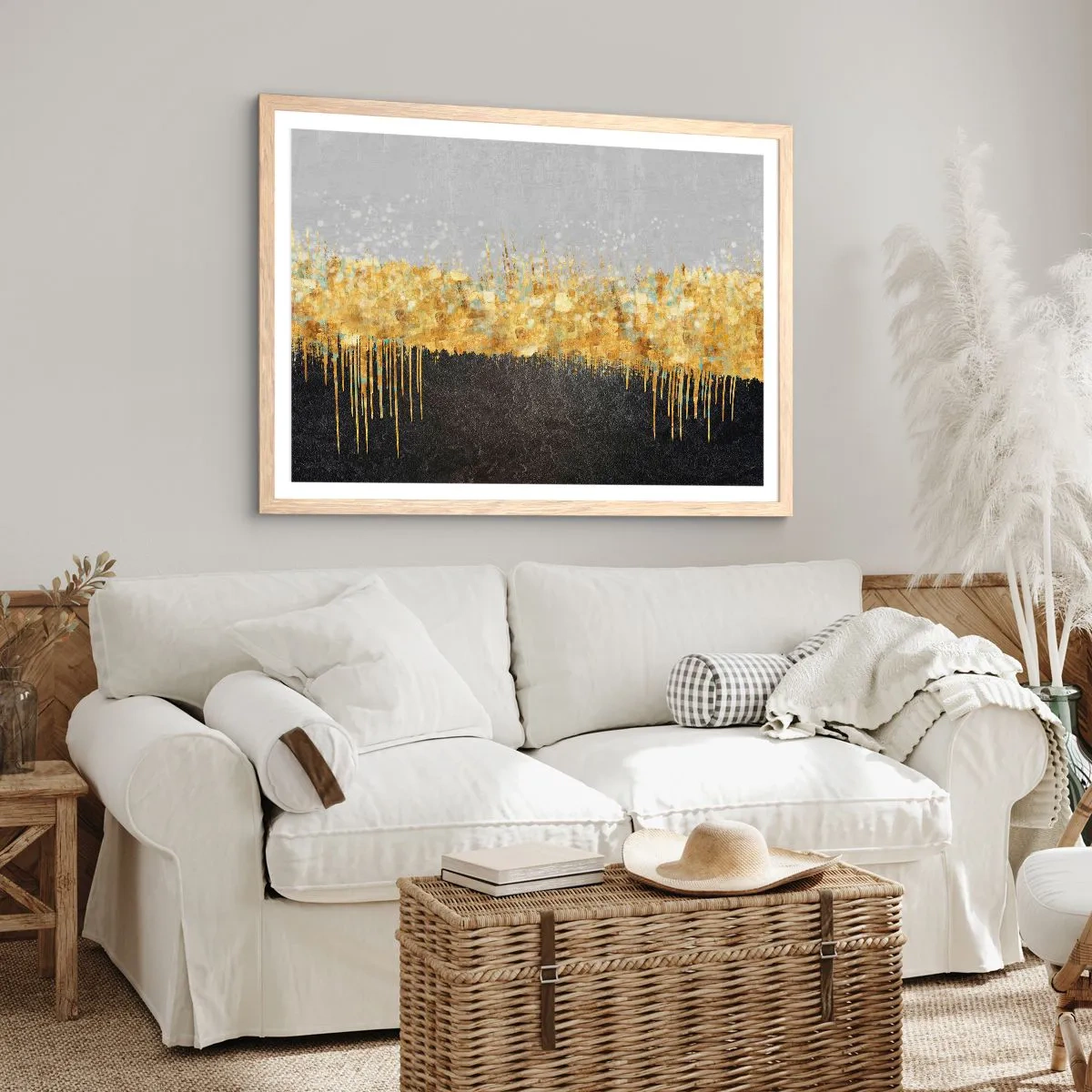 Affisch i ram av ljusek - Inåt och uppåt - 91x61 cm