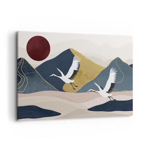 Canvastavla - Bild på duk - Nästa dag FLUGIT iväg - 120x80 cm