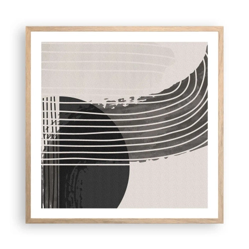 Affisch i ram av ljusek - Dit och tillbaka - 60x60 cm