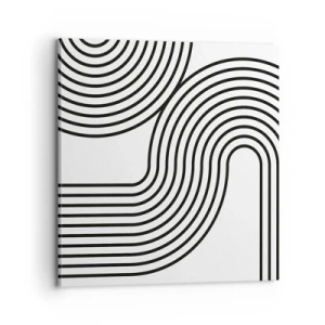 Canvastavla - Bild på duk - På en kurva - 70x70 cm