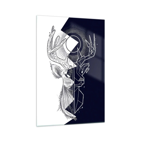 Glastavla - Bild på glas - Motsatsernas kamp och gemenskap - 70x100 cm