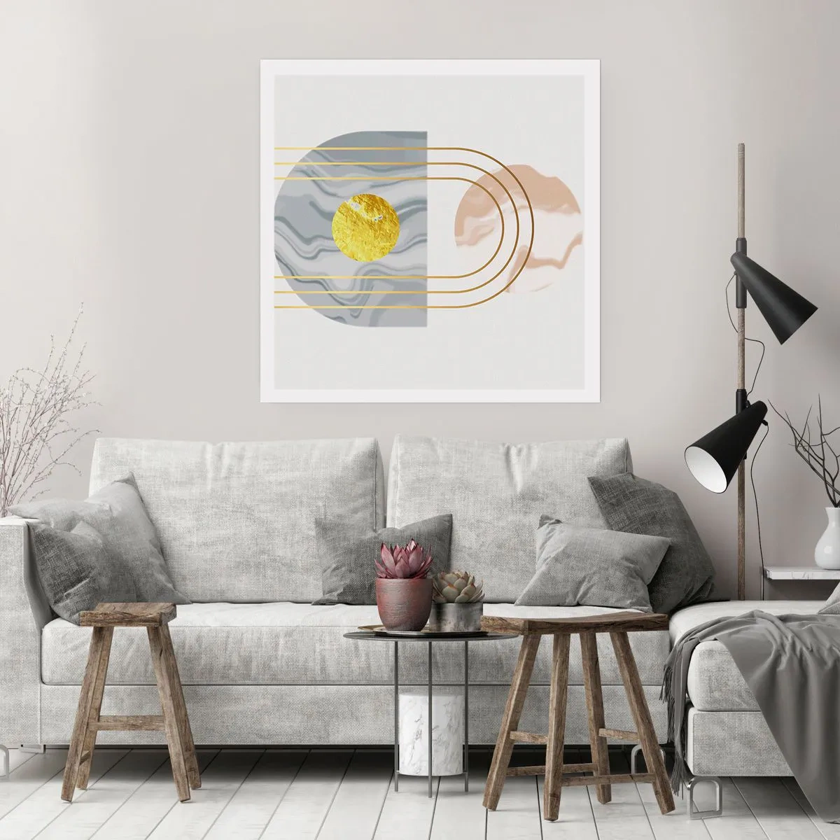 Affisch - Ljushet och sken - 40x40 cm