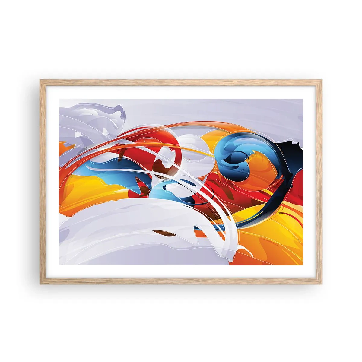 Affisch i ram av ljusek - Elementens dans - 70x50 cm