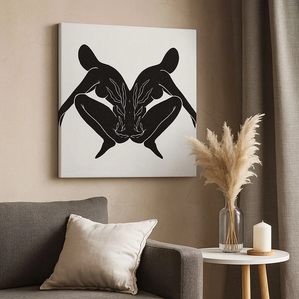 Canvastavla - Bild på duk - En delad själ - 30x30 cm