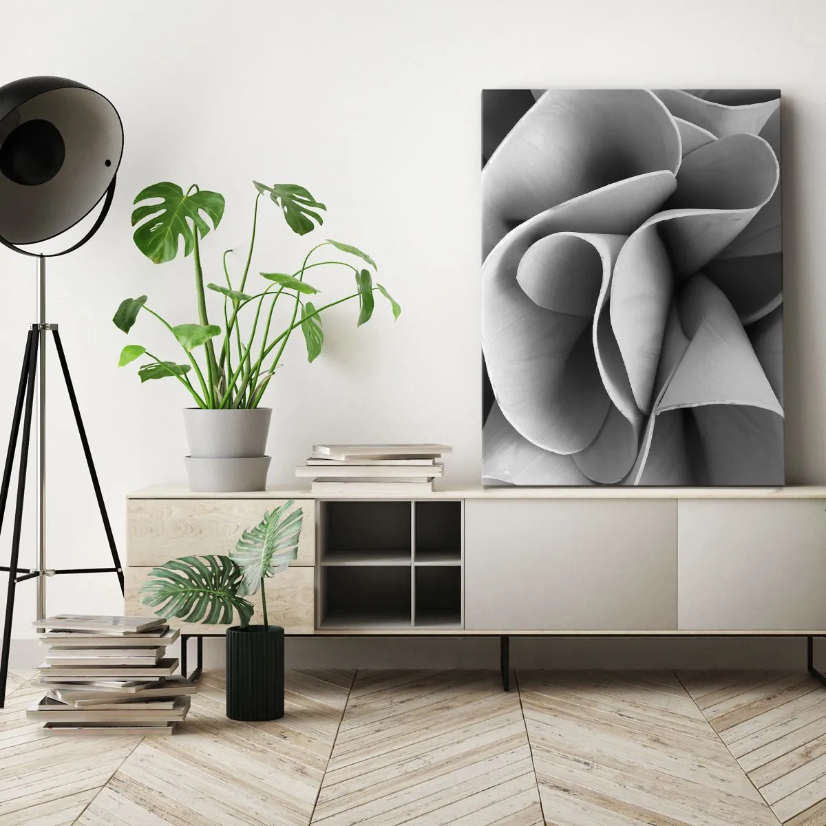Canvastavla - Bild på duk - Det händer i rummet - 45x80 cm