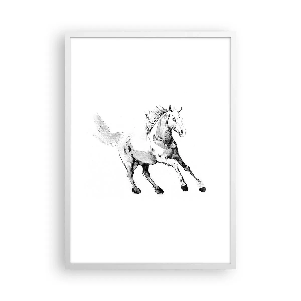 Affisch i vit ram - Obändig själ - 50x70 cm