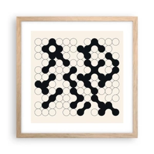 Affisch i ram av ljusek - Kinesiskt spel - variation - 40x40 cm