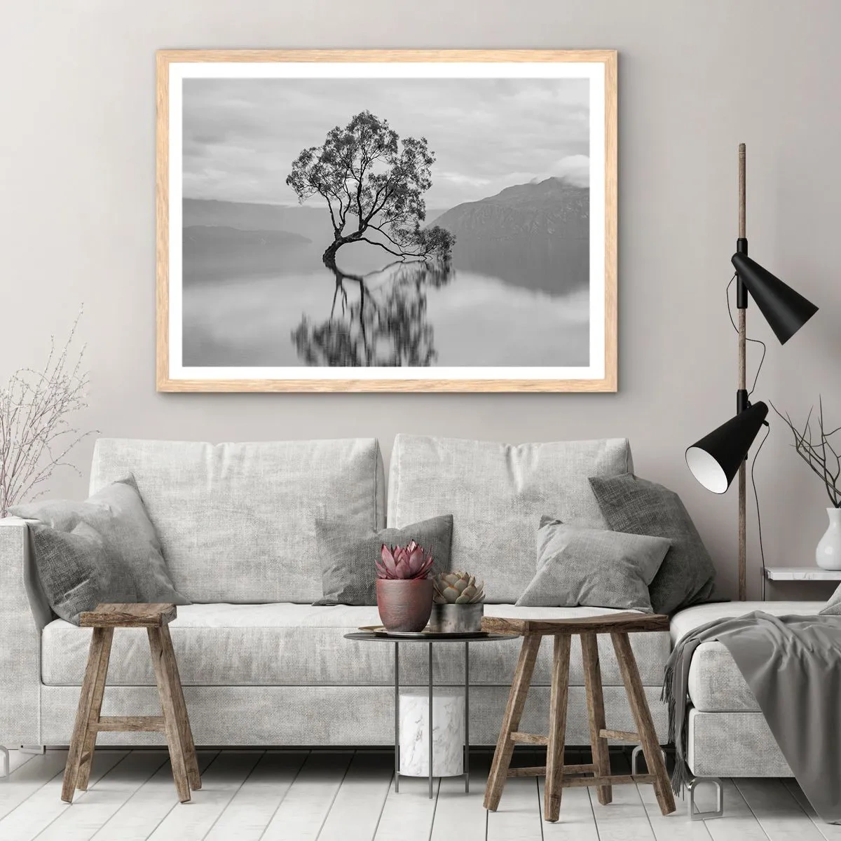 Affisch i ram av ljusek - Det finns ett land - 91x61 cm