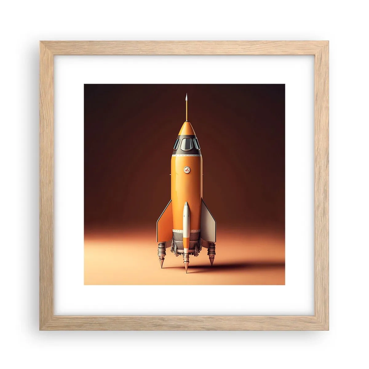 Affisch i ram av ljusek - Det börjar med en dröm - 30x30 cm