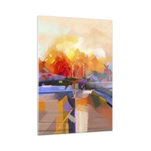 Glastavla - Bild på glas - Så blev det höst - 50x70 cm