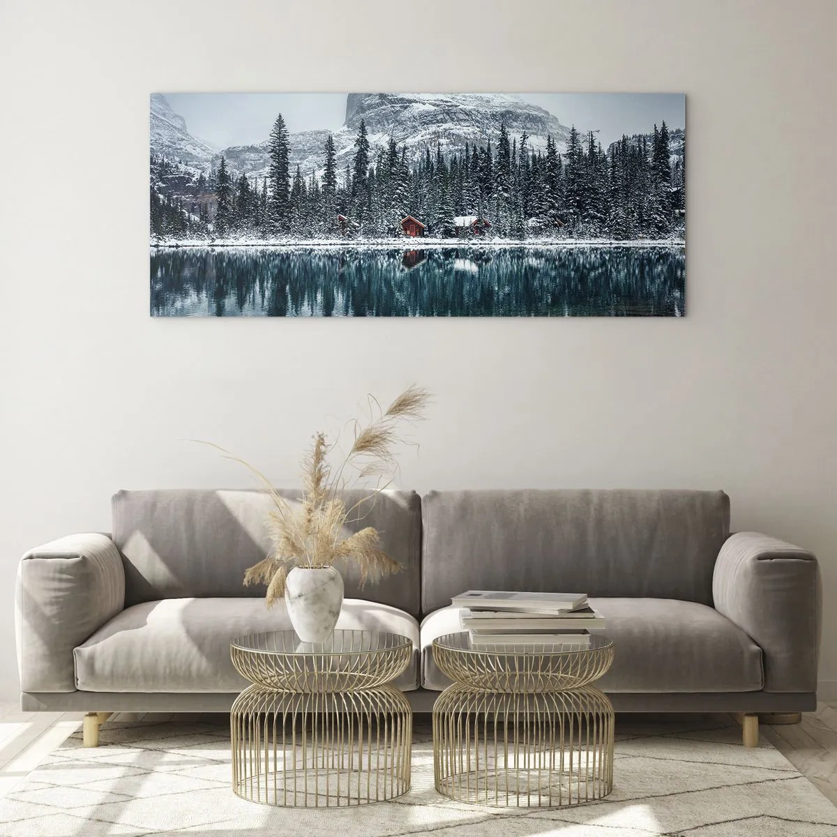 Glastavla - Bild på glas - Kanadensisk tillflyktsort - 100x40 cm