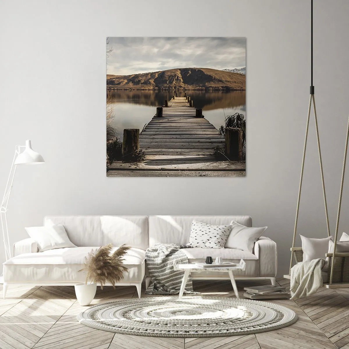 Canvastavla - Bild på duk - Ett landskap i tystnad - 70x70 cm